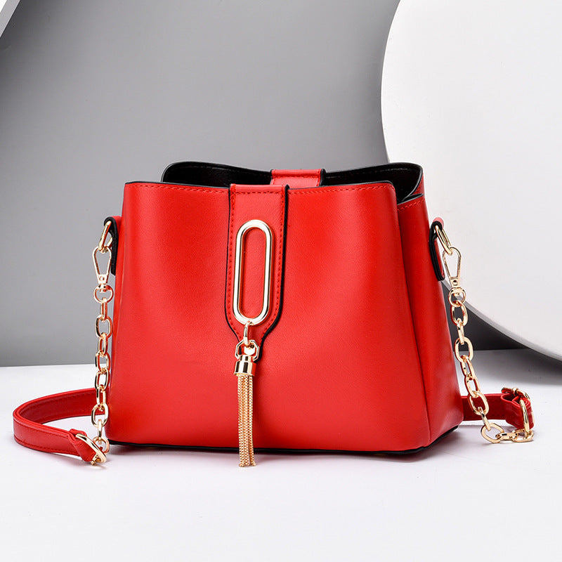 Solid Color Over the Shoulder Chain Bag for Women