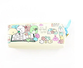 Colorful Zipper Pencil Pouch with Cute Cat, Dog, & Rabbit Designs