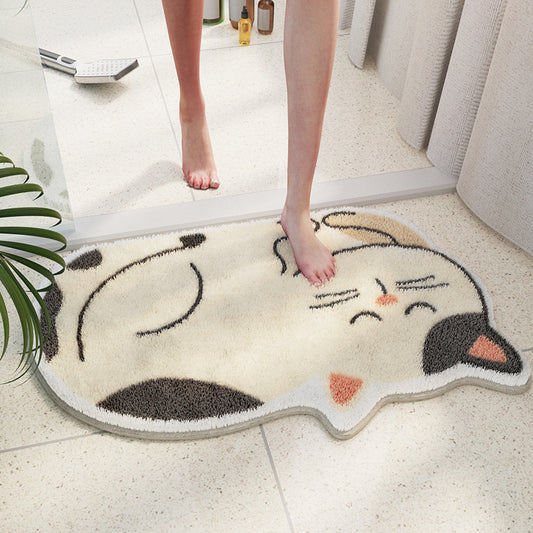 Cute Animal Shaped Absorbent Door Mat | Polyester Door Mat