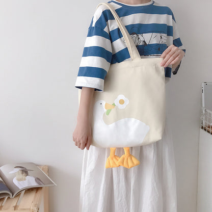 Cute Hanging Feet Duck Tote Bag | Large and Mini Tote Bag