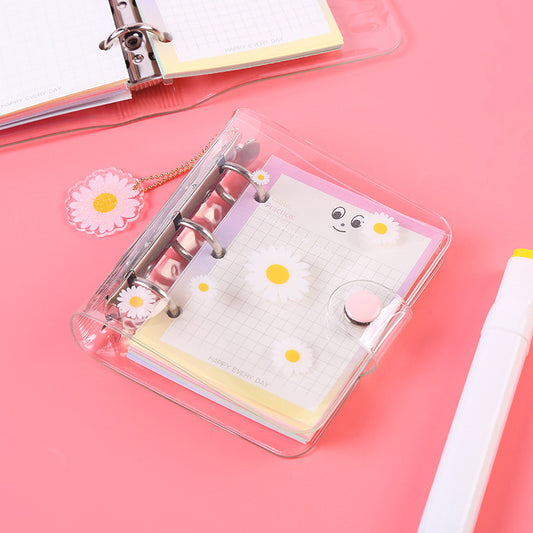 Transparent Spiral Mini Notebook with Cute Cartoon Designs