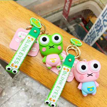 Cute Eye Popping Frog Keychain