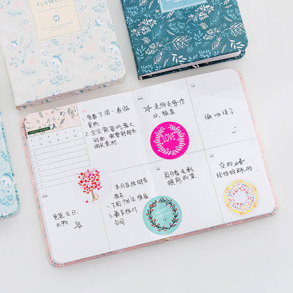 Flowery Cute Diary with Pastel Designs in Multiple Colors