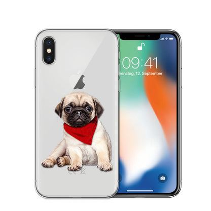 Transparent Dog Phone Case with Cute Cartoon Dog Designs