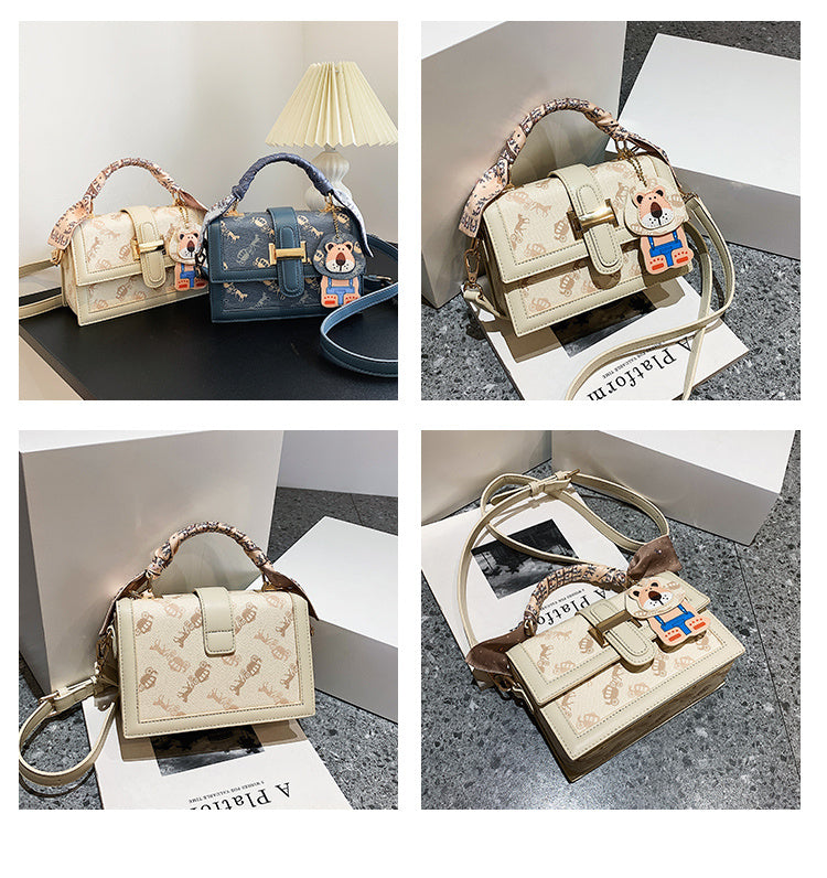 Trendy Mini Crossbody Shoulder Bags for Women with Cute Cartoon Charm & Pattern