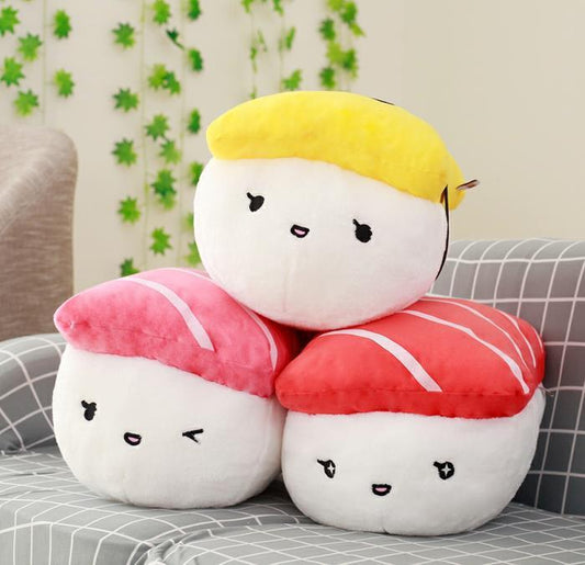 Sushi Doll Pillow Plush Sofa Pillow | Round Decorative Pillow