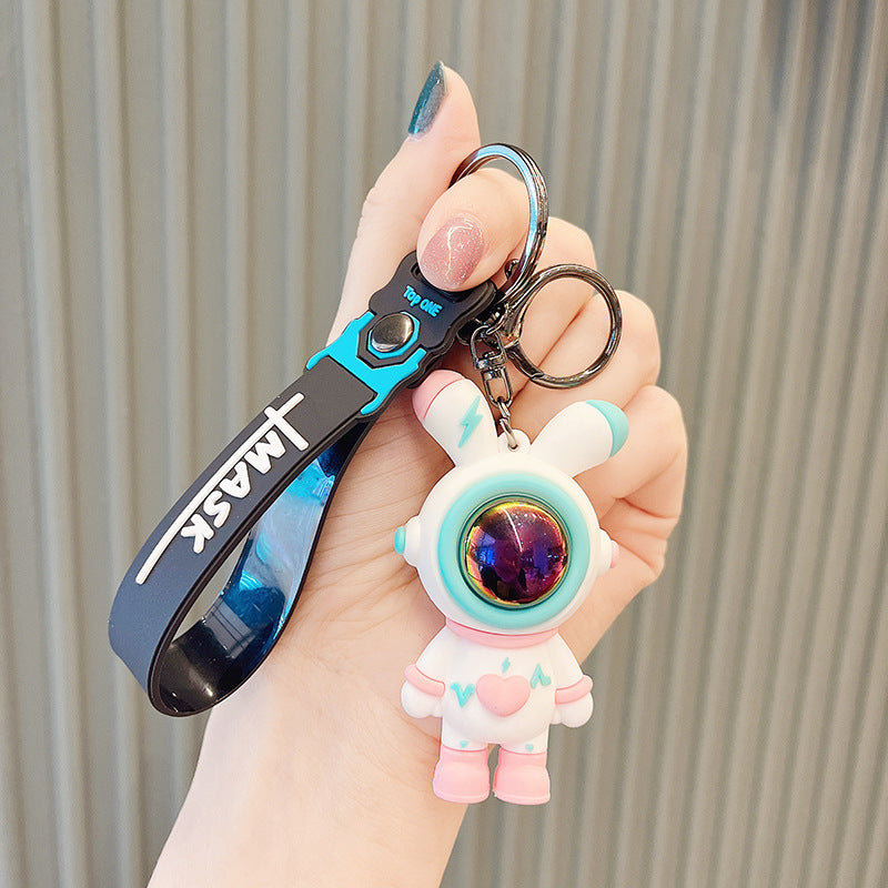 Bunny Keychain in Astronaut Outfit | Cute Rabbit Keychain
