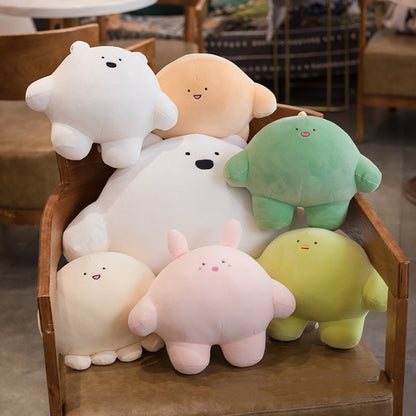 Round Fat Cute Plush Toys in Adorable Chubby Stuffed Animals Design