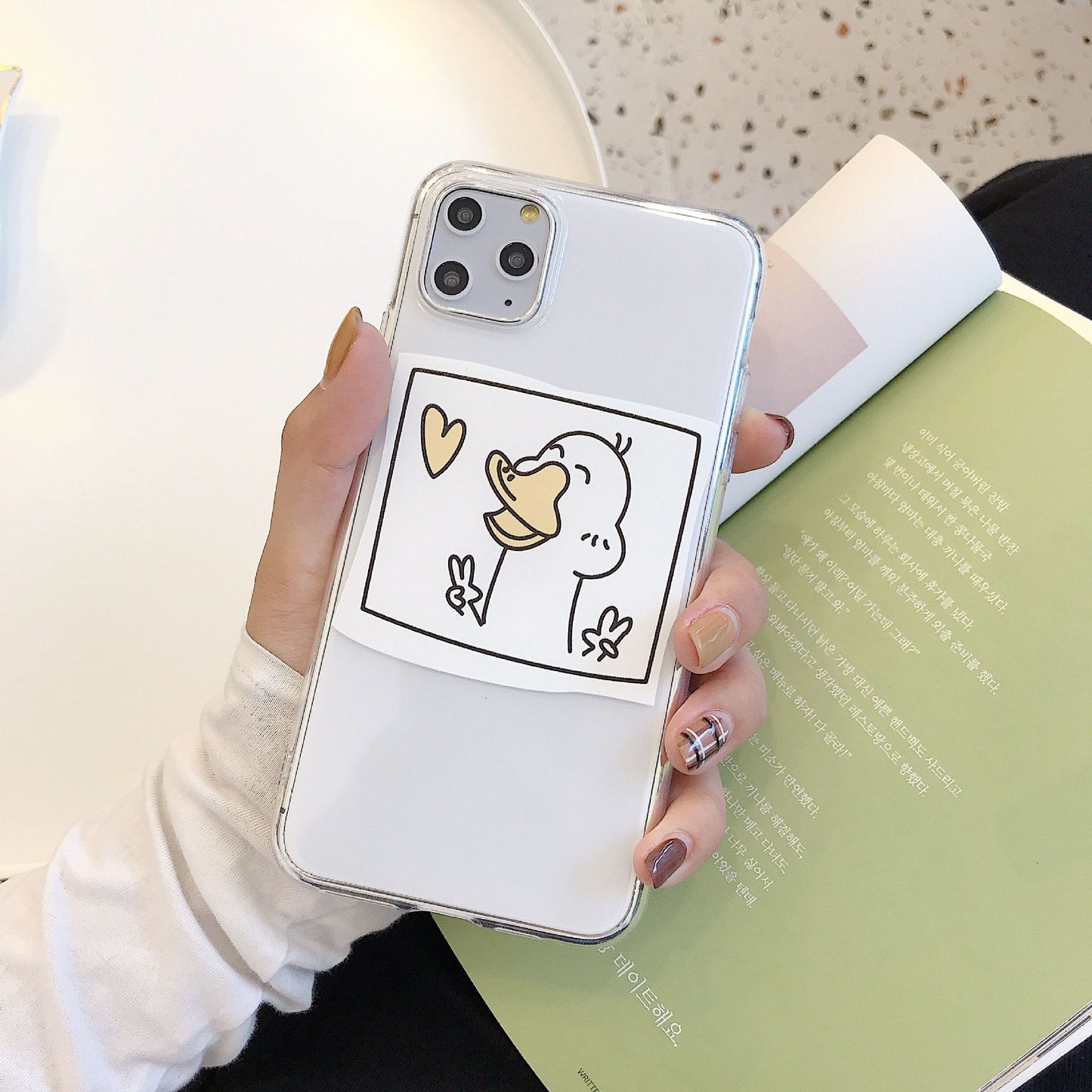 Cute Transparent Duck Silicone Phone Case