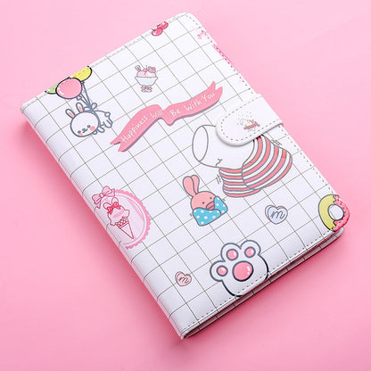 Cute Pastel Diary with Adorable Cartoon Designs