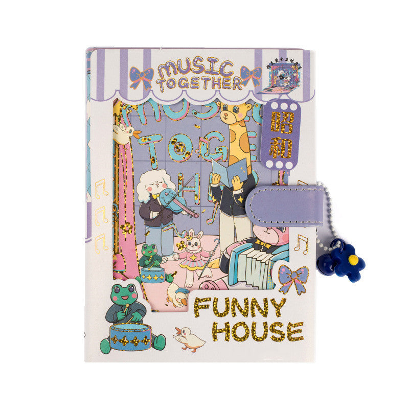 Cute Magnetic Closure Diaries with Fun Illustrations & Colored Pages