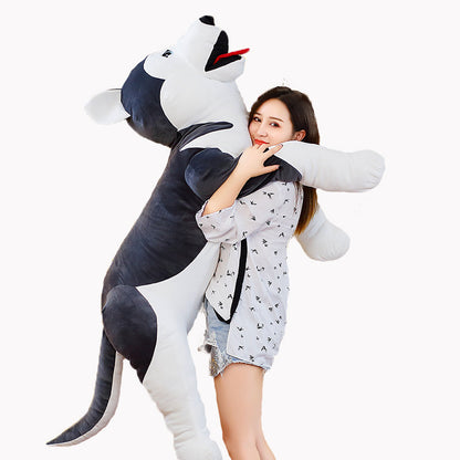 Large Husky Plush Toy Set with Lifelike Design & Playful Look