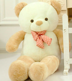 Dual Tone Giant Stuffed Teddy Bear with a Bow Tie