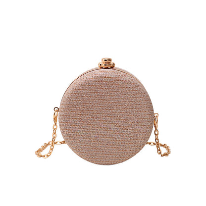 Elegant Round Rhinestone Chain Shoulder Bags in Stylish Variants