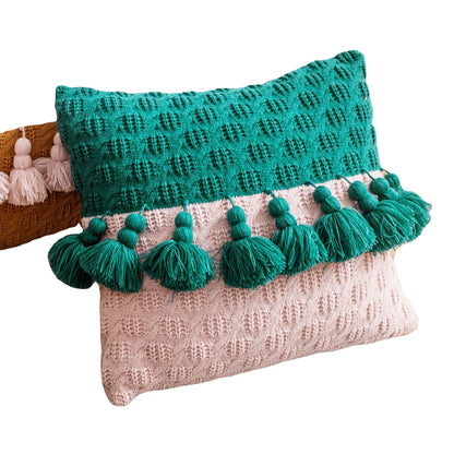 Braided Dual Color Square Pillow | Modern Throw Pillows