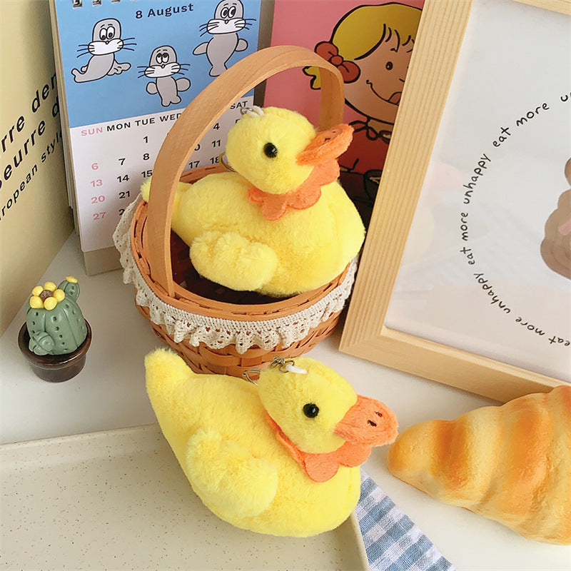 Creative Yellow Duck Plush Toy - Cute Keychain Pendant