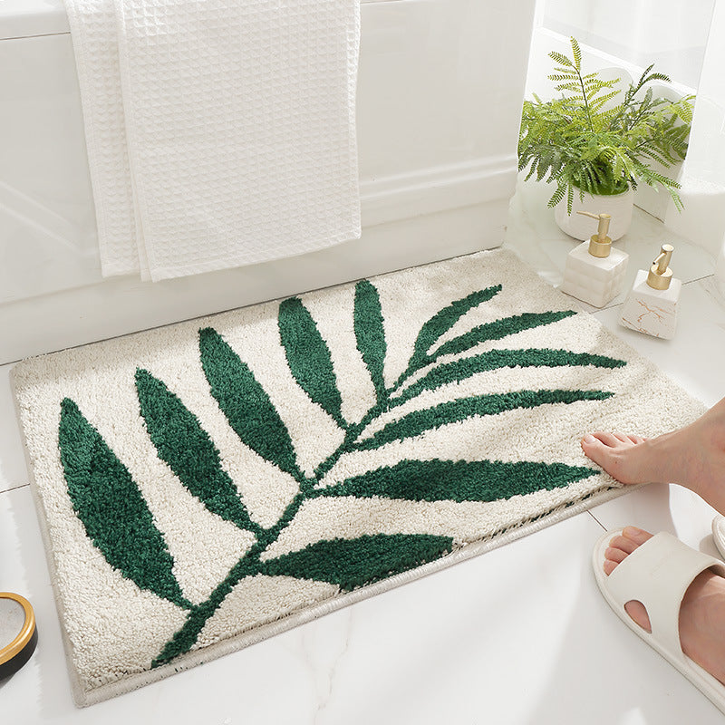 Modern & Stylish Flower Doormat | Water Absorbent Floral Bathroom Mat Collection