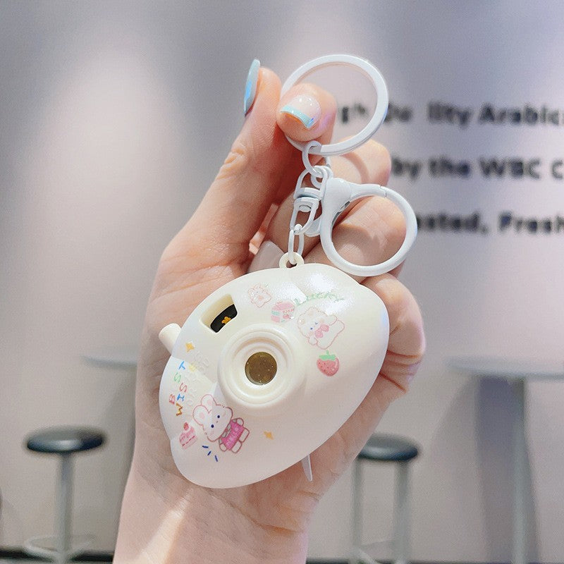Mini Cloud Camera Cartoon Projection Lamp Keychain
