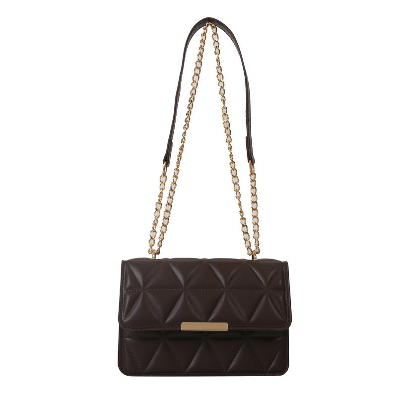 Quilted Leather Mini Chain Shoulder Bags for Women in Bright Colors