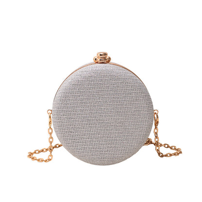 Elegant Round Rhinestone Chain Shoulder Bags in Stylish Variants