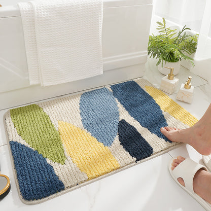 Modern & Stylish Flower Doormat | Water Absorbent Floral Bathroom Mat Collection