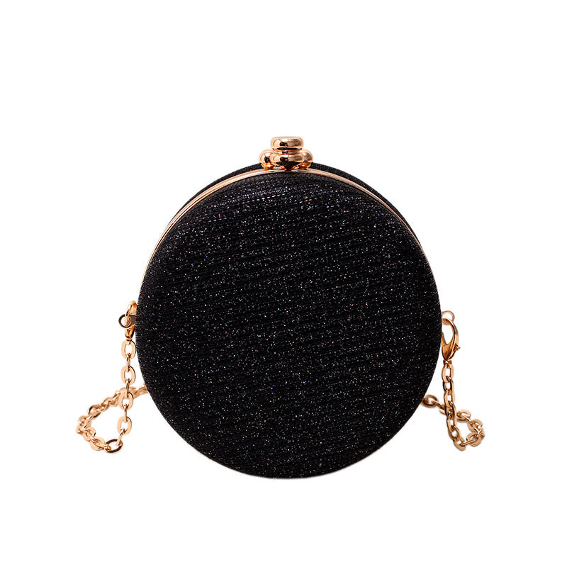 Elegant Round Rhinestone Chain Shoulder Bags in Stylish Variants