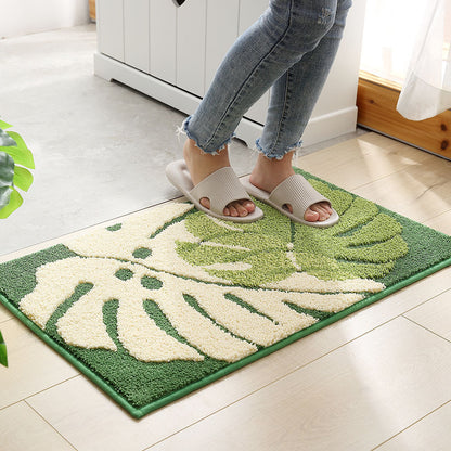 Monstera Leaves Styled Indoor Outdoor Doormat Set