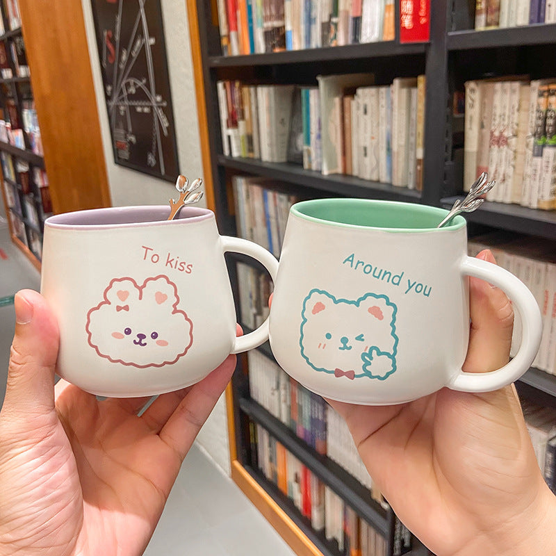 Cute Ceramic Cat & Bear Cups with Fun Designs