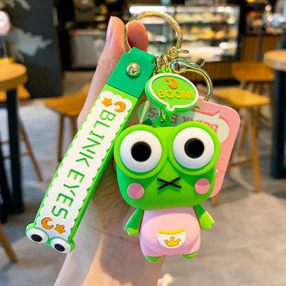Cute Eye Popping Frog Keychain