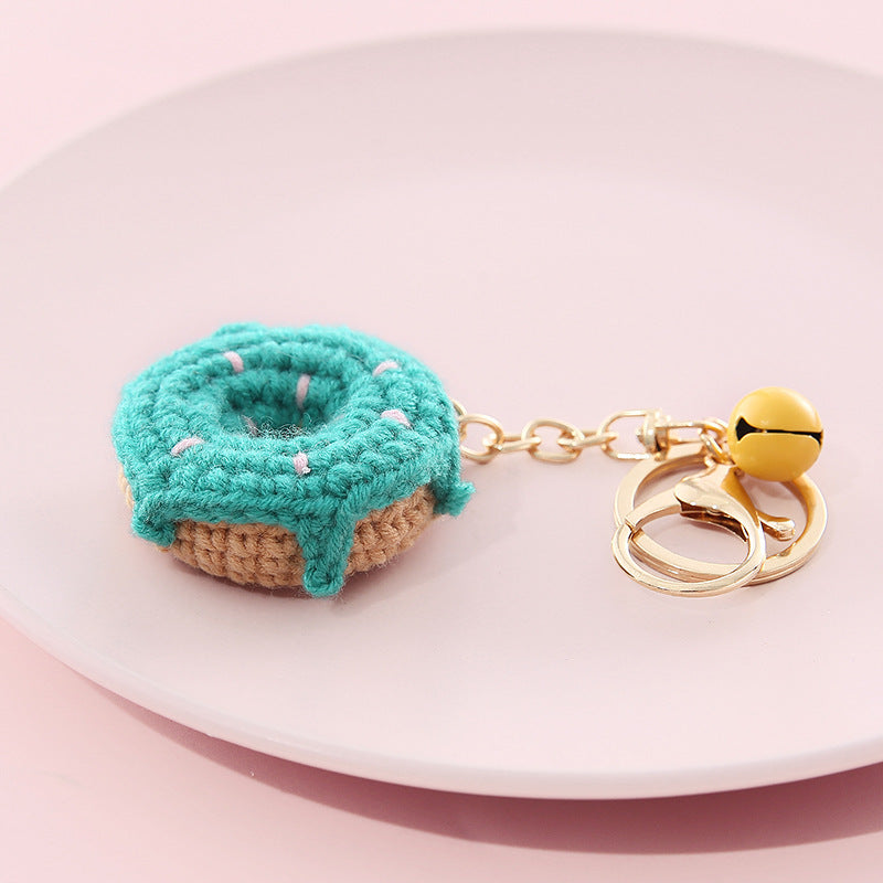 Fruit Shaped Wool Ball Crochet Keychain