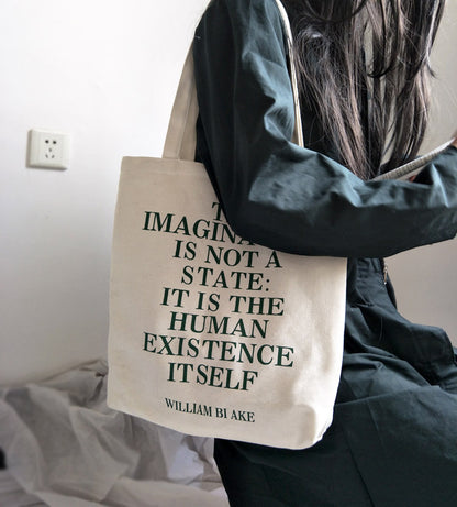 Literary Shakespeare Tote Bag | White Shoulder Tote Bag