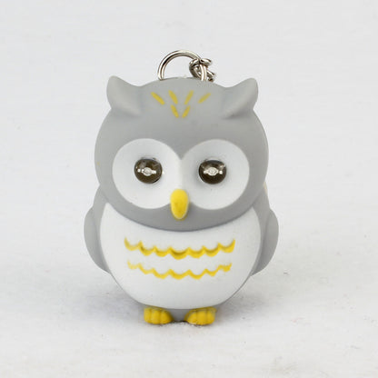 Luminous Owl Keychain with Light-Up Eyes & Musical Melodies