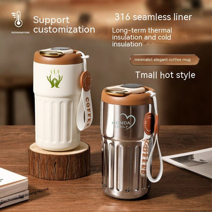 Stainless Steel Tumbler with Digital Temperature Display - 5 Colors