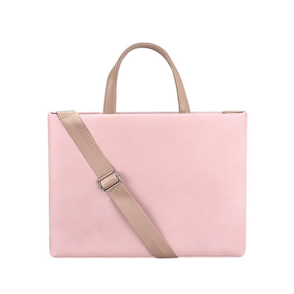 Soft Pink Laptop Sleeve Bag with Handle for 13.3 Inch Laptops