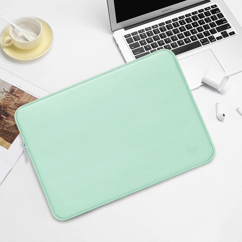 Minimalist Mint Green Waterproof Laptop Sleeve Bag (13-17 Inch)