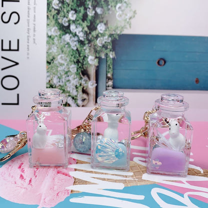 Creative Floating Quicksand Animal Keychain