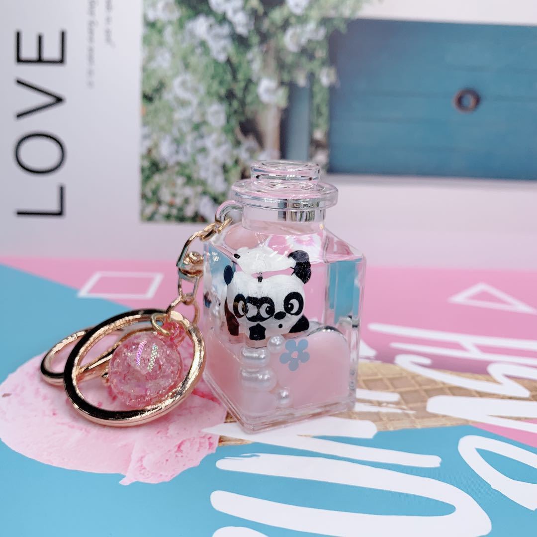 Creative Floating Quicksand Animal Keychain