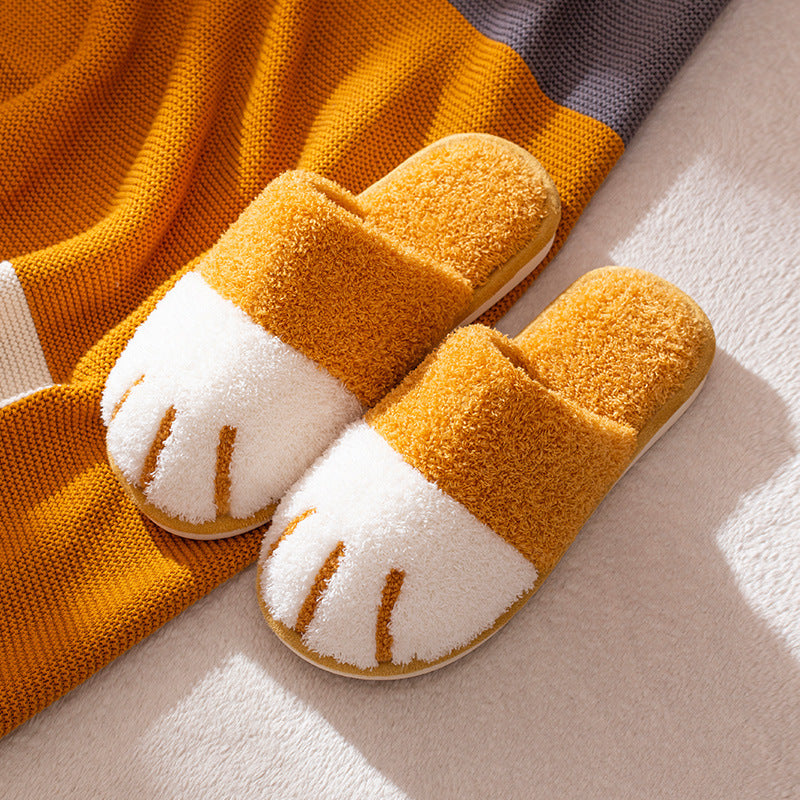 Cozy Paw Design Unisex Winter Slippers – Warm Non-Slip Indoor Slippers