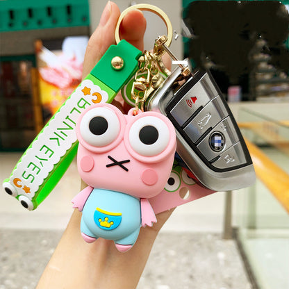 Cute Eye Popping Frog Keychain