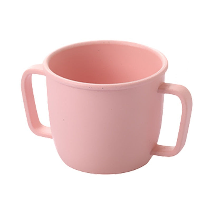 Creative Double Handled Round Mug in Pink, Blue, and Green Color