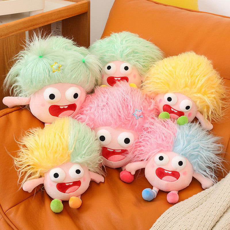 Cute Big-Eyed Fluffy Hair Plush Toy Collection