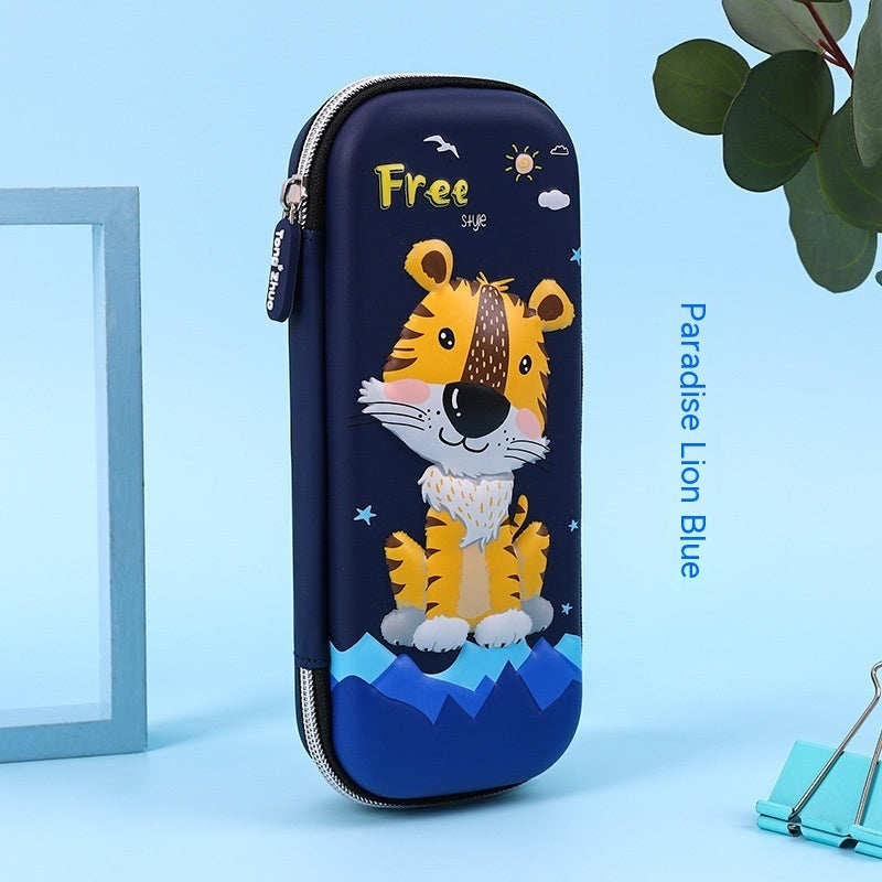 3D Zipper Pencil Case with Bright Cartoon Designs & Large Capacity