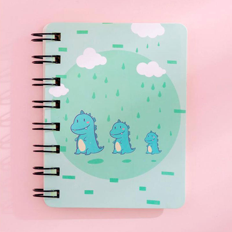 Cute Mini Spiral Notebooks with Fun Dino & Fruit-Themed Covers