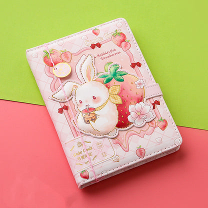 Cute Leather Diary with Adorable Animal Design & Magnetic Closure