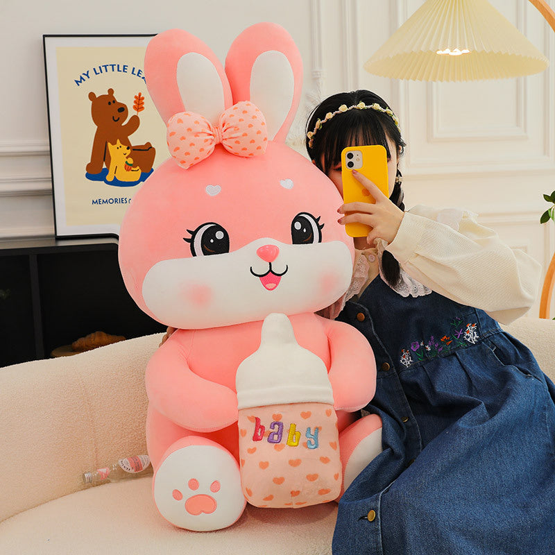 Cute Giant Colorful Bunny Rabbit Plush Toys in Purple, Blue & Pink