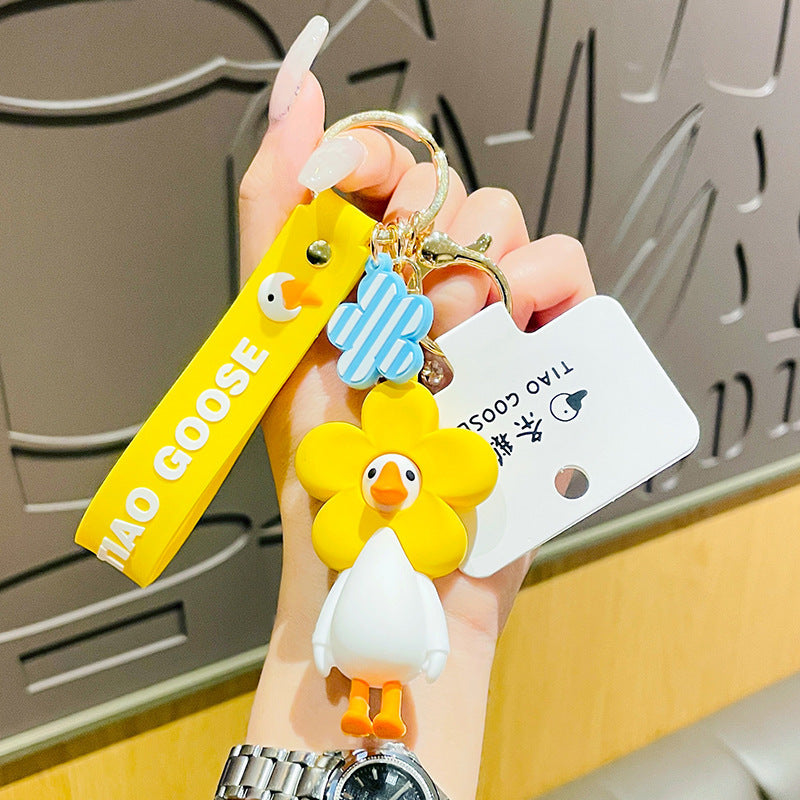 Cute Goose Cartoon Keychain