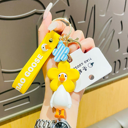 Cute Goose Cartoon Keychain