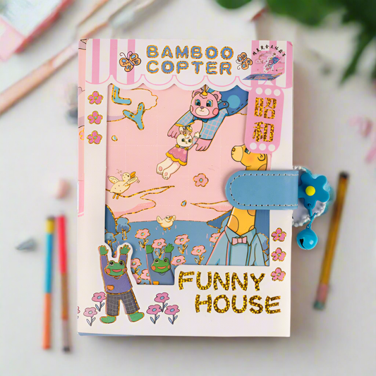 Cute Magnetic Closure Diaries with Fun Illustrations & Colored Pages