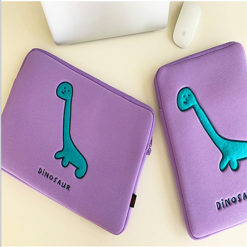 Cute Dinosaur Laptop Sleeve in Purple (11-15.6 Inch)