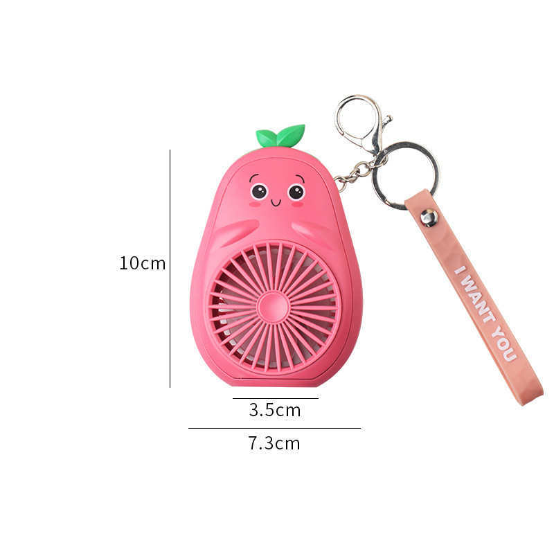 Cute Fruit & Animal Keychain with USB Charging Fan